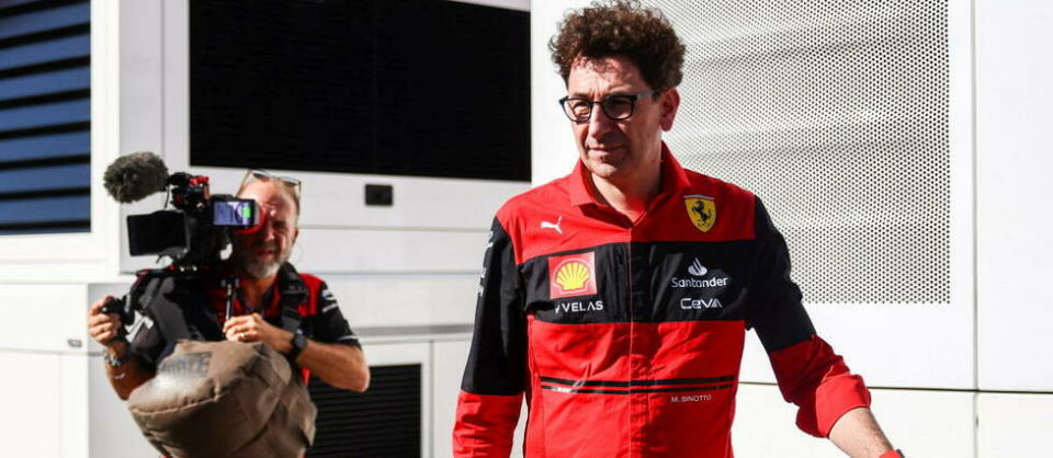 Mattia Binotto a finalement présenté sa démission après une nouvelle saison décevante de la Scuderia, l'équipe de Formule 1 de Ferrari.  - Credit:BEATA ZAWRZEL / NurPhoto / NurPhoto via AFP