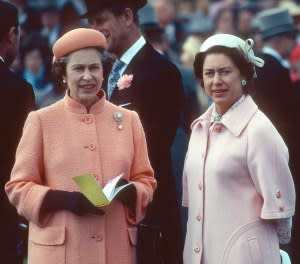 Queen Elizabeth and Princess Margaret