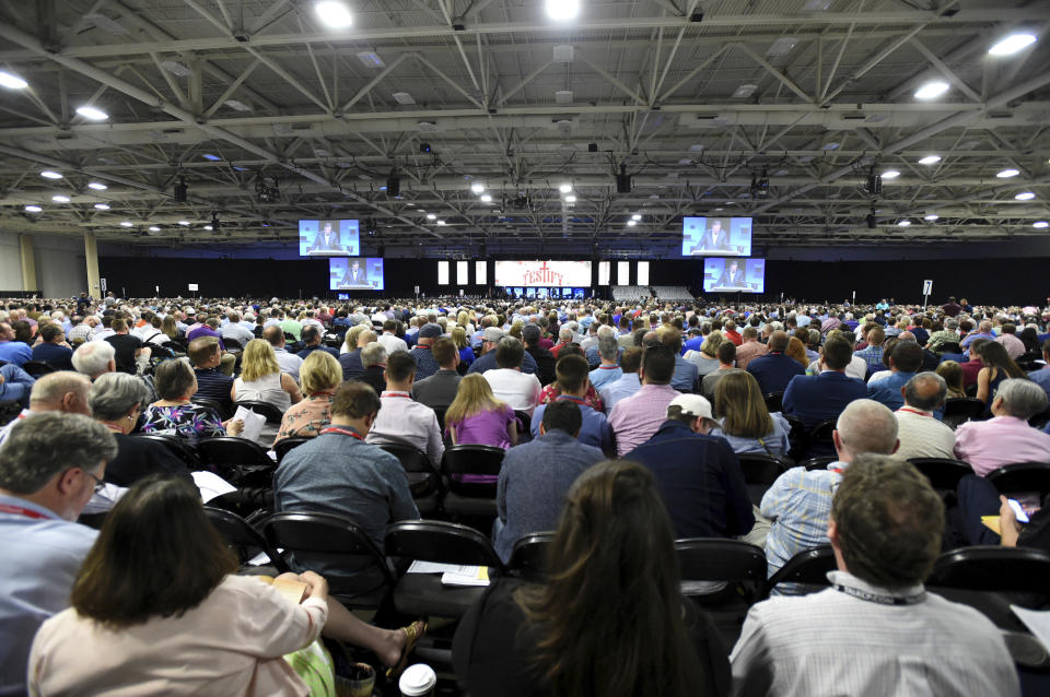 Southern Baptists convene at the 2018 annual meeting in Dallas. The formation of the Southern Baptist Convention was motivated by racism. (Photo: (AP Photo/Jeffrey McWhorter))