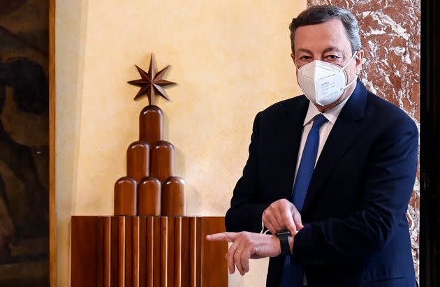 ROME, ITALY - JUNE 28: Italian Prime Minister Mario Draghi meets the United States Secretary of State Antony Blinken (not pictured) at the Palazzo Chigi on June 28, 2021 in Rome, Italy. Anthony Blinken is on his second visit to Europe, following his trip to Britain and Belgium with President Joe Biden. (Photo by AM POOL/Getty Images) (Photo: AM POOL via Getty Images)