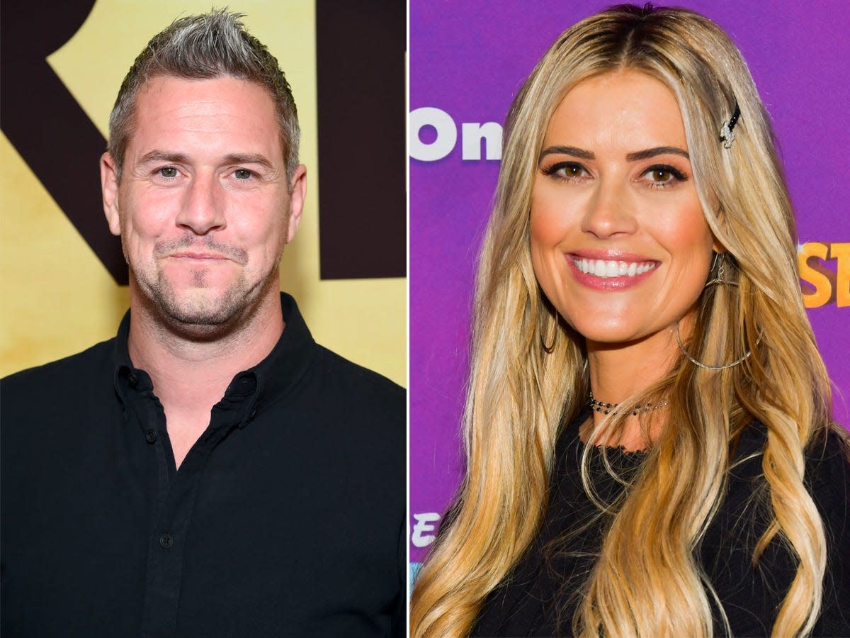 A side-by-side of Ant Anstead and Christina Hall.