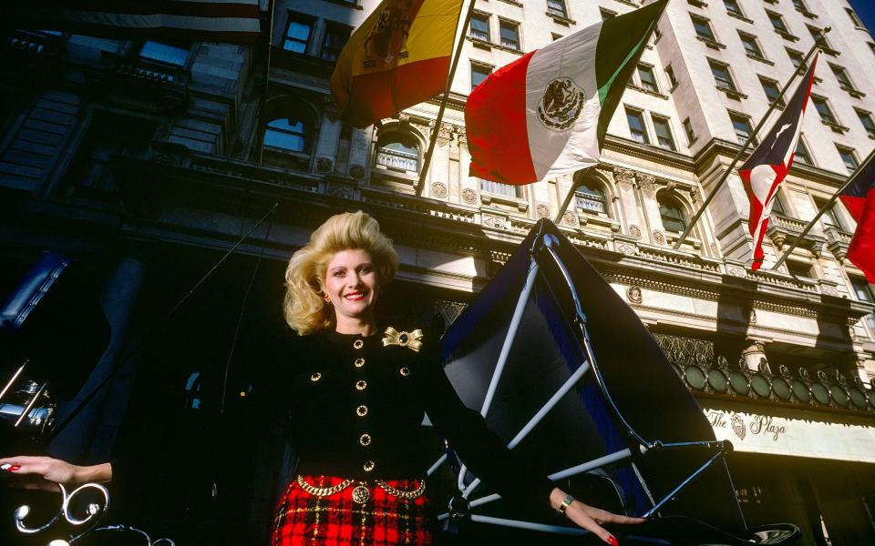 Ivana Trump poses in a horse carriage outside the Plaza Hotel, which was bought by her then husband, Donald Trump - Archive Photo /Joe McNally