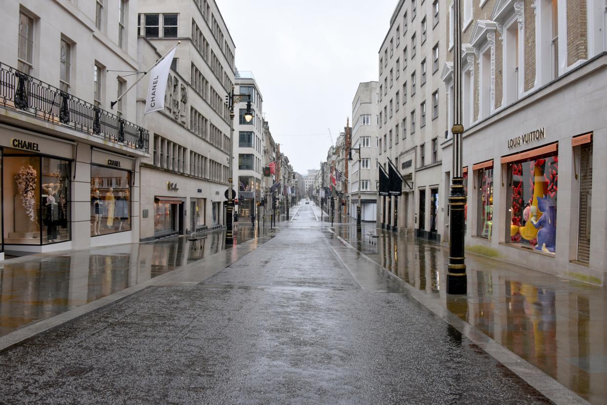 A deserted street in Mayfair (AP)