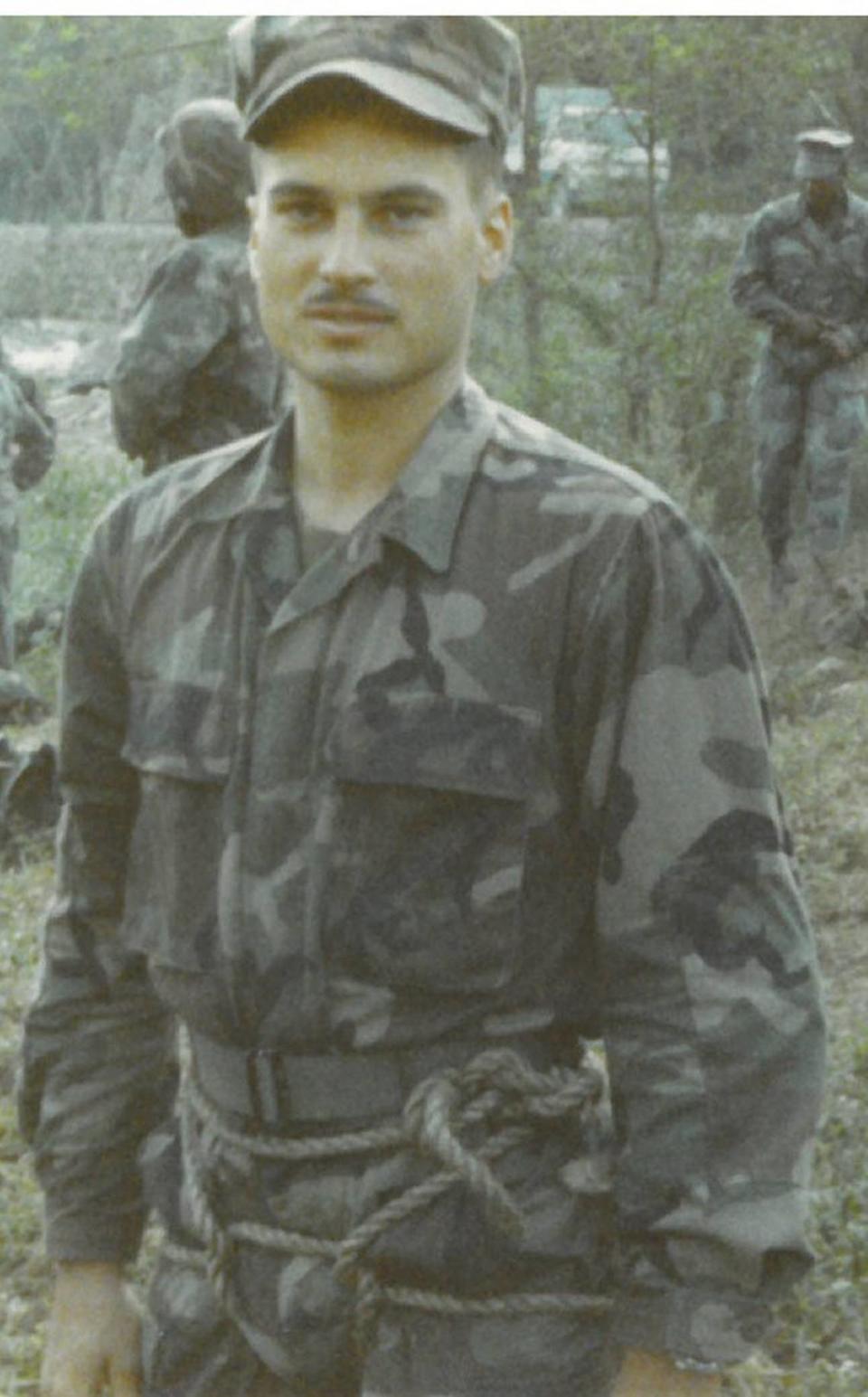 Jeff Freuler serves in the United States Marine Corp in the mid-1980s.