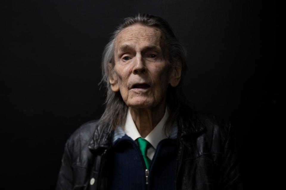 Gordon Lightfoot poses for a photo as he attends "LIGHTHEADED: A Gordon Lightfoot State of Mind" at The Eglinton Grand, in Toronto, Thursday, March 17, 2022. THE CANADIAN PRESS/Chris Young