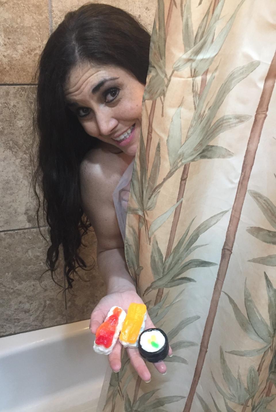 Bathing with your Valentine? That's sweet, but ordinary soap seems so, so ordinary. But you can definitely amp up the romance level when <a href="https://www.scottsmarketplace.com/store/bigtranchsoap/product/1o5061" target="_blank">the soap is shaped like the fish</a> you picked up yesterday at your supermarket's sushi counter.