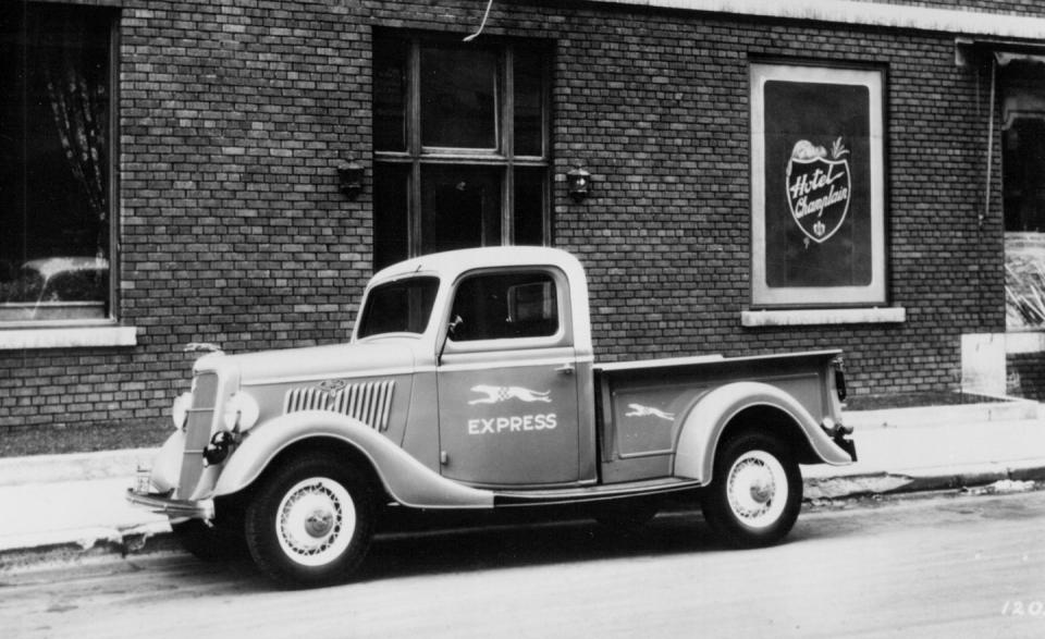 <p>Ford's Model 50 pickup shares many of the styling updates of the brand's 1935 passenger-car lineup. Ford's legendary flathead V-8 exclusively powers the Model 50. Production of the successful model comes to a halt in 1941, when Ford shifts its considerable production might to benefit the war effort. By this time, Ford has produced more than four million trucks.</p>