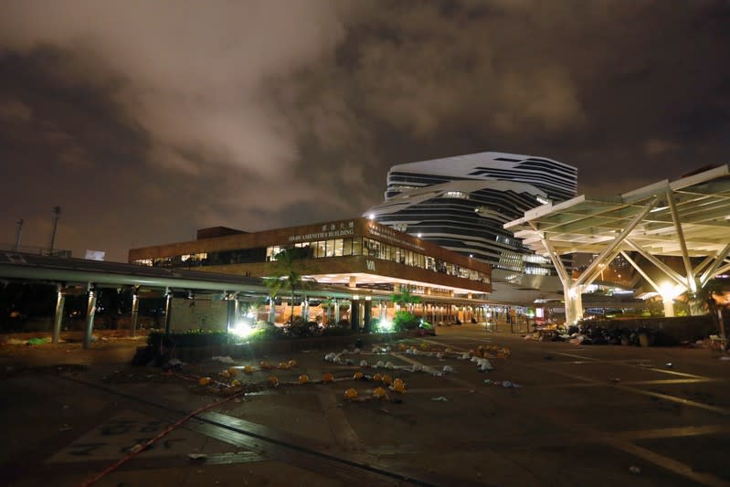 A view of Hong Kong Polytechnic University (PolyU) in Hong Kong, China