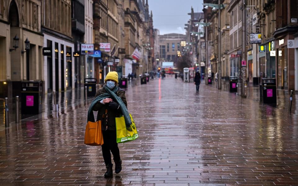 Members of the public are seen in the city center on January 19, 2021 in Glasgow - Getty Images Europe/Jeff J Mitchell