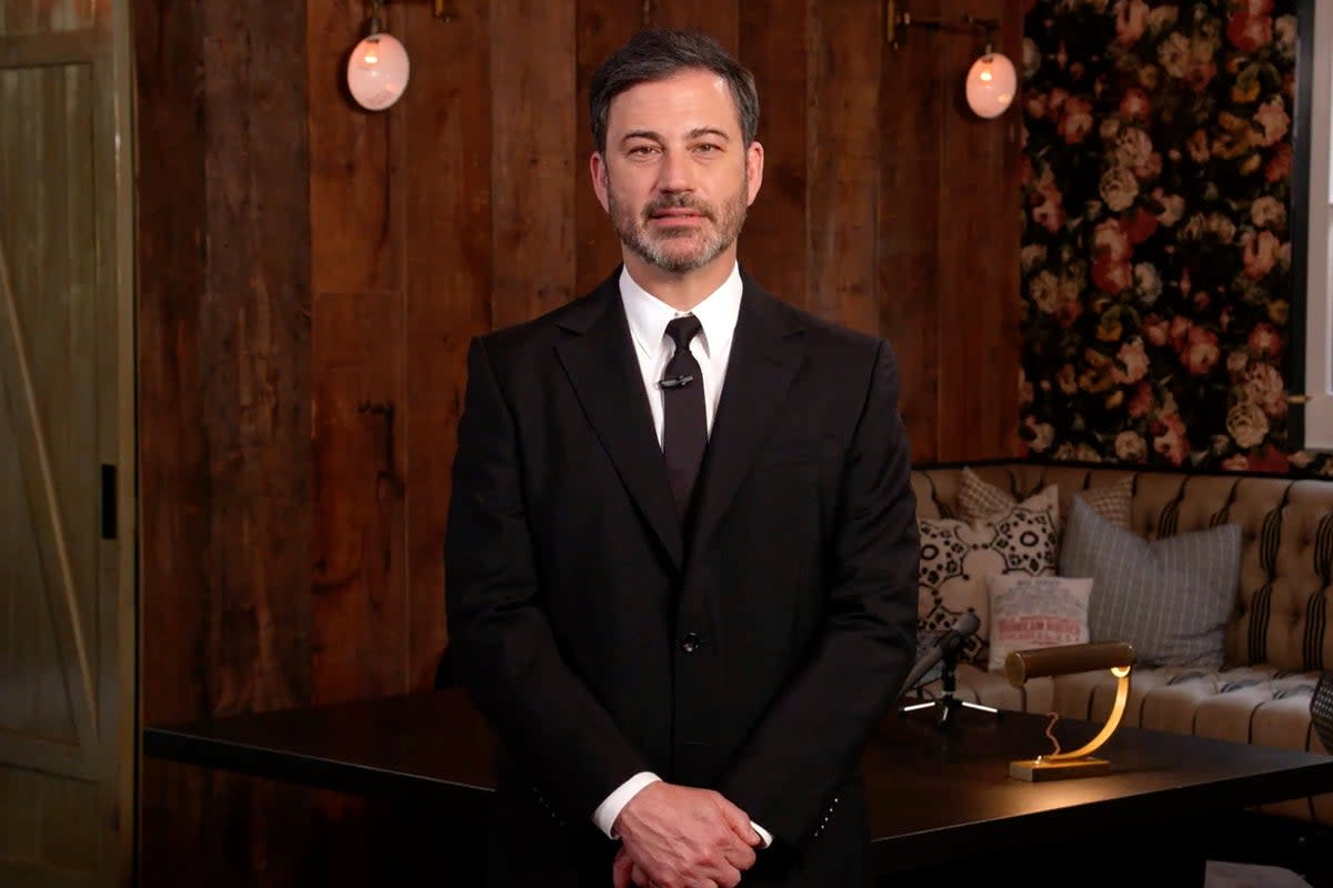 Oscars 2023 host Jimmy Kimmel has issued a stark warning to anyone who tries to recreate Will Smith’s slap at this year’s ceremony (PA Media)