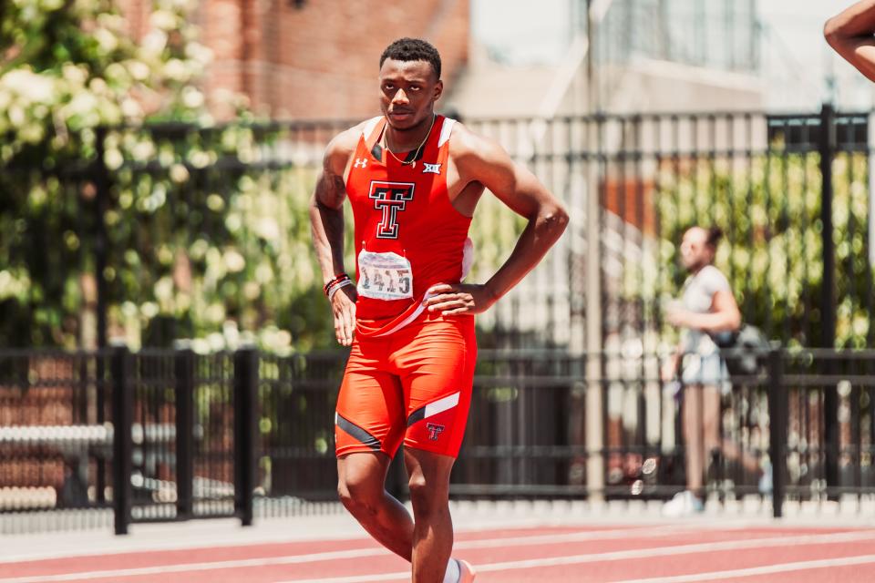 Texas Tech sprinter Courtney Lindsey, pictured at an earlier meet, ran the 200 meters in a wind-legal 19.94 seconds Saturday at the Corky/Crofoot Shootout. The time is third in the Tech record book.