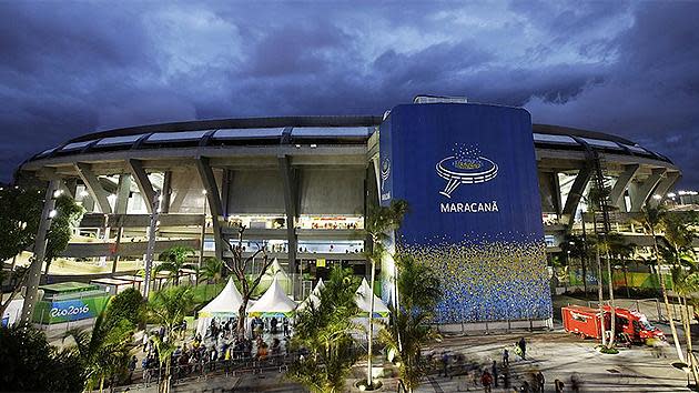 The Maracana Stadium ahead of the closing ceremony of the Rio de Janeiro Olympic Games. Pic: Getty