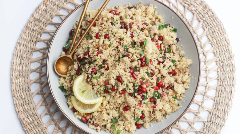 Couscous with lemon and pomegranate