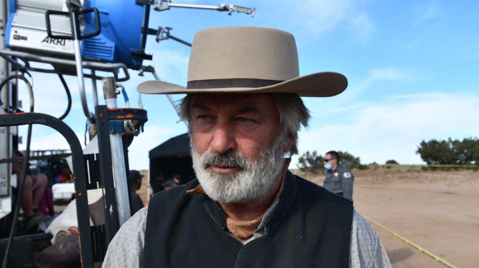 Alec Baldwin on the set of western movie, Rust (Santa Fe County Sheriff's Office)