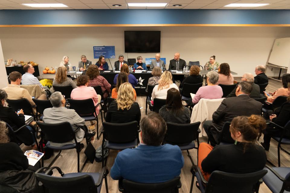 Gov. Laura Kelly was joined by local leaders at Valeo Behavioral Health in Topeka in October for a Medicaid expansion discussion as part of her statewide "Healthy Workers, Healthy Economy Tour."