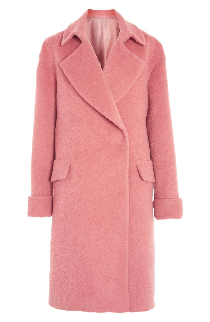 Mohair Midi Peacoat