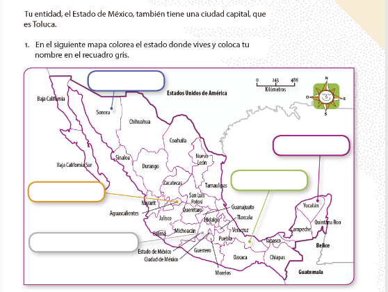 El error sí está presente en el mapa de México. Colocan el nombre de Querétaro en el espacio correspondiente a la entidad de Guanajuato y viceversa. 