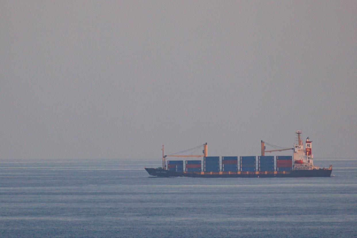 File photo: A container ship in the Gulf of Aden (Getty Images)