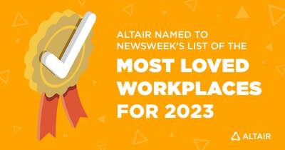 Altair is featured on Newsweek’s 2023 Most Loved Workplaces list, which recognizes companies that put respect, caring, and appreciation for their employees at the center of their business.