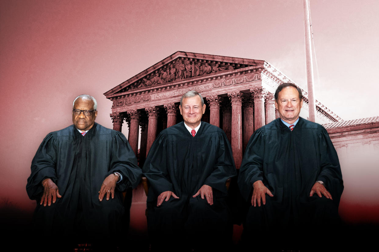 Clarence Thomas; John Roberts; Samuel Alito Photo illustration by Salon/Getty Images