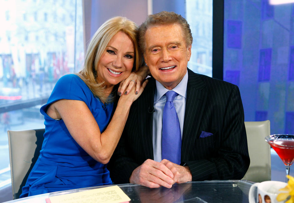 Kathie Lee Gifford poses for a picture with Regis Philbin on TODAY in 2012. (Peter Kramer / NBCU Photo Bank / Getty Images)