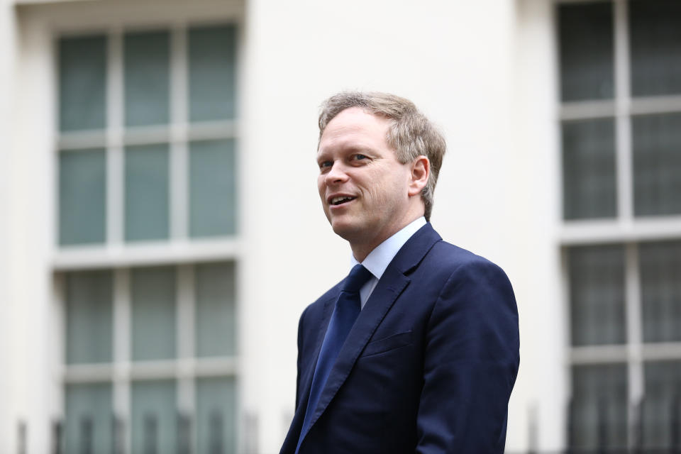 Transport Secretary Grant Shapps in Downing Street following a cabinet meeting ahead of the Budget.