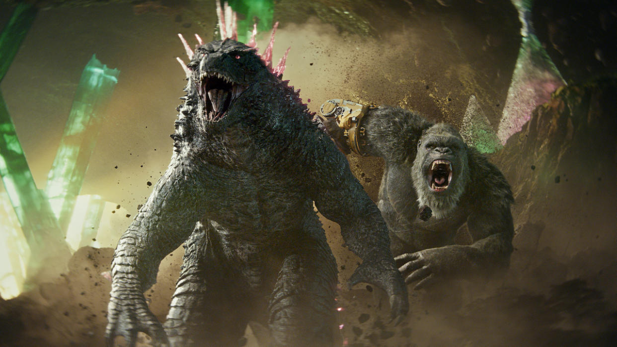  Godzilla and King Kong charging into battle in The New Empire. 