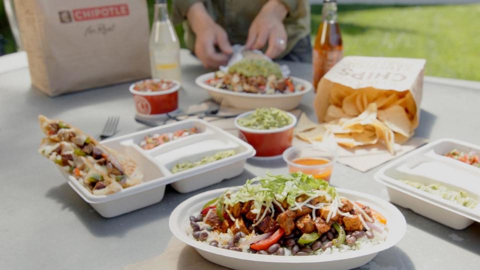 PHOTO: A delivery order of food from Chipotle. (Chipotle)