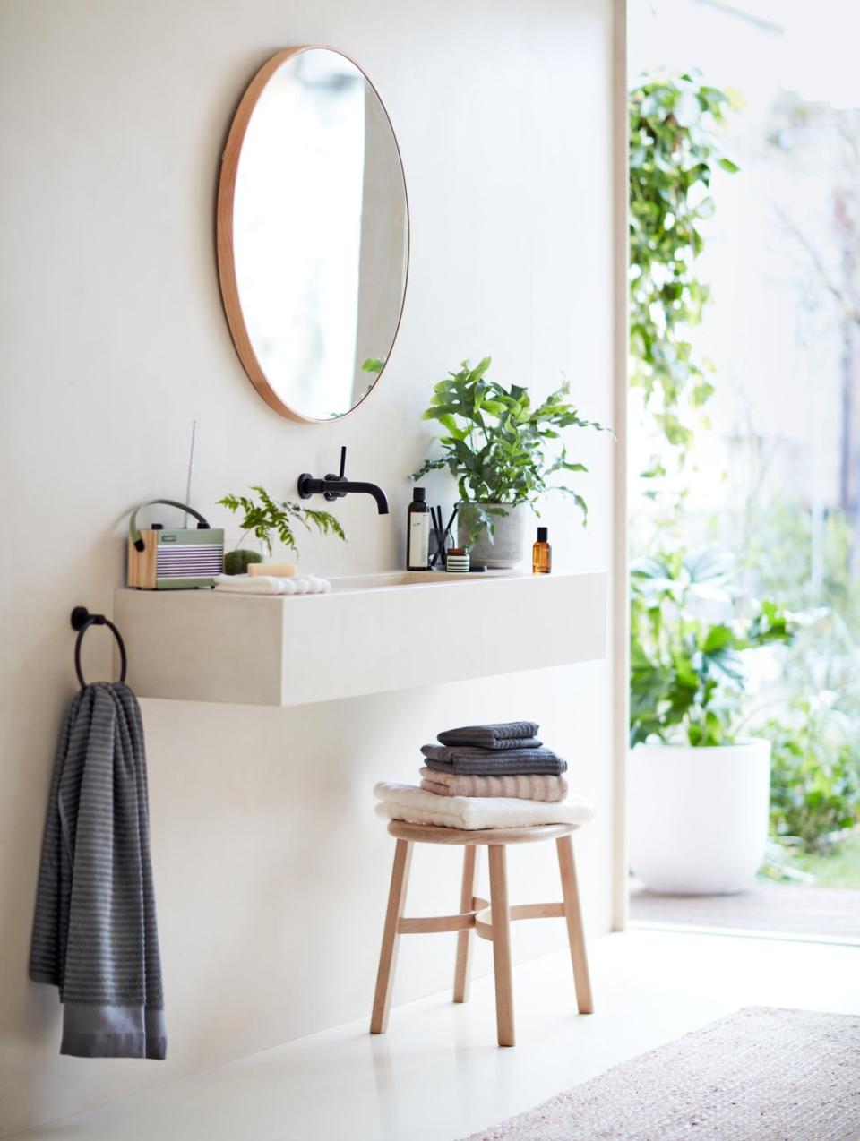 <p>Inspired by Scandi style, you'll find gorgeous bathroom mirrors, wooden stools, plush towels, air-purifying plants and lovely soaps, too. </p><p><a class="link " href="https://go.redirectingat.com?id=127X1599956&url=https%3A%2F%2Fwww.johnlewis.com%2Fbrowse%2Fhome-garden%2Fnew-in-home%2F_%2FN-7opk&sref=https%3A%2F%2Fwww.housebeautiful.com%2Fuk%2Flifestyle%2Fshopping%2Fg35369005%2Fjohn-lewis-partners-homeware-spring-summer%2F" rel="nofollow noopener" target="_blank" data-ylk="slk:SHOP NOW;elm:context_link;itc:0;sec:content-canvas">SHOP NOW</a></p>