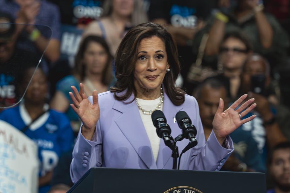 Vice President Kamala Harris at a rally in Las Vegas last week. 