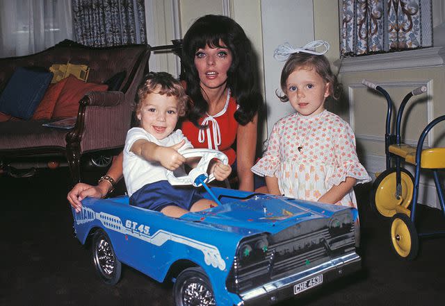 STILLS/Gamma-Rapho via Getty Joan Collins with daughter Tara Newley and son Alexander Newley.