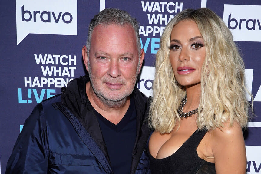 Paul Kemsley and Dorit Kemsley pose together before appearing on Watch What Happens Live With Andy Cohen