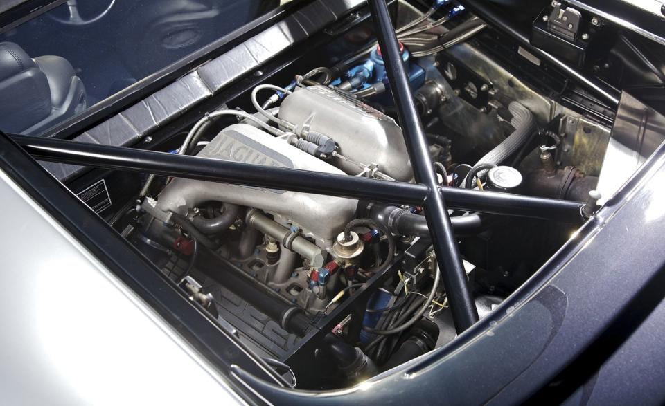 The turbocharged 3.5-liter V-6, named the Jaguar/TWR JV6, produced a whopping 542 horsepower and 475 lb-ft of torque, mated to a five-speed manual gearbox. Two catalytic converters were standard.