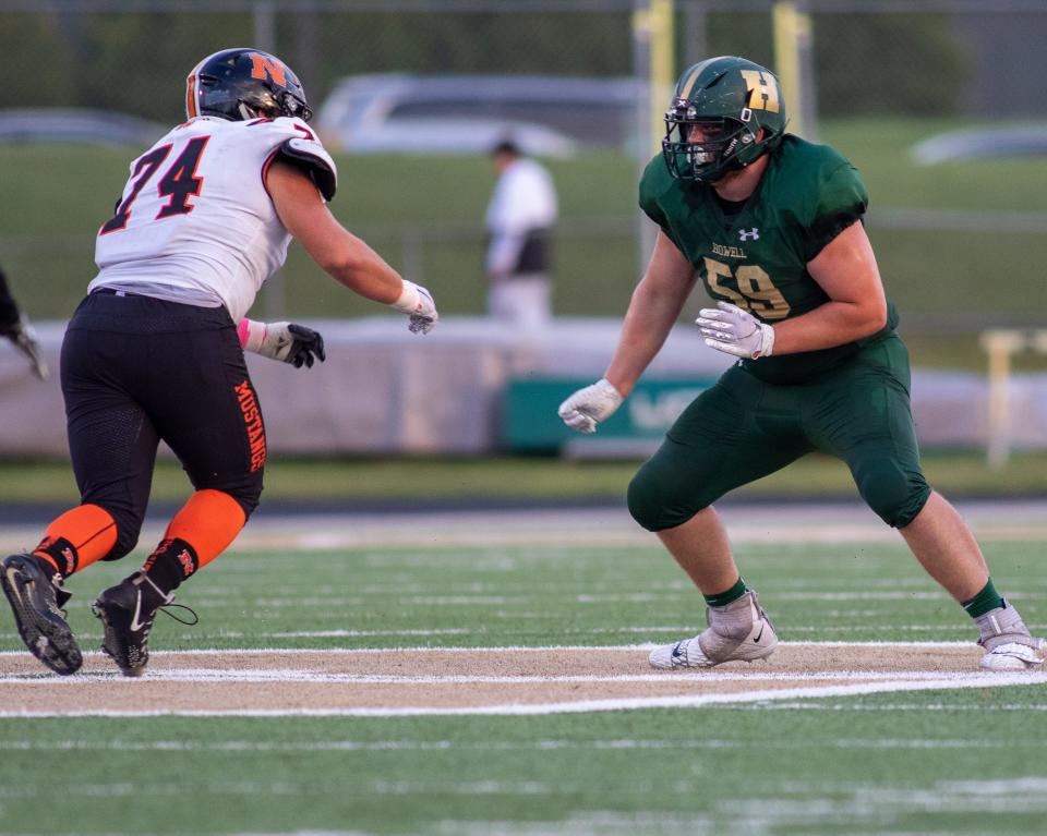 Mason Nelson was first-team all-county on the offensive and defensive lines at Howell.