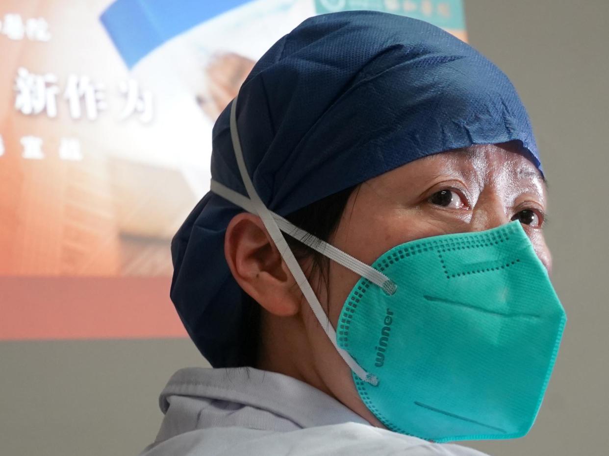 Zhou Qiong, a doctor of department of respiratory medicine at Union Hospital affiliated to Tongji Medical College of Huazhong University of Science and Technology, who is a member of 