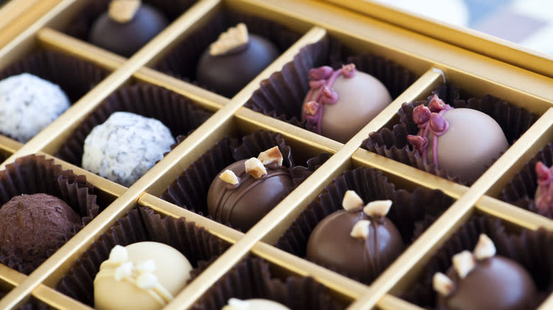 Box of high-end chocolates