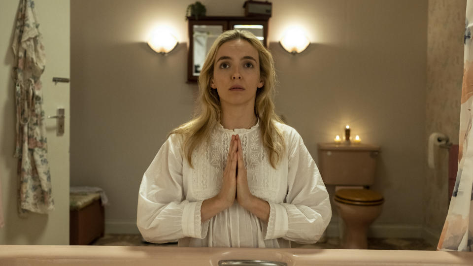 Villanelle (Comer) finds herself in unlikely surroundigs in the final season of Killing Eve. (Photo: Anika Molnar/BBCA)