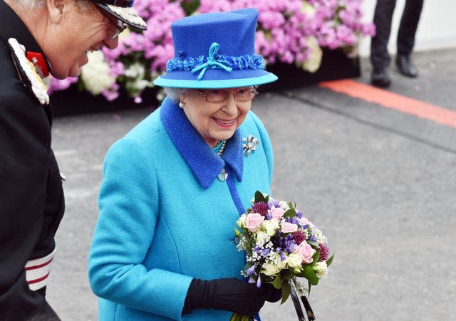 The Queen at Tweedbank, on the day she becomes Britain&#x002019;s longest reigning monarch (Owen Humphreys/PA)