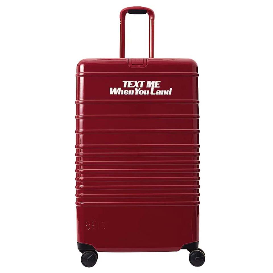 red large suitcase