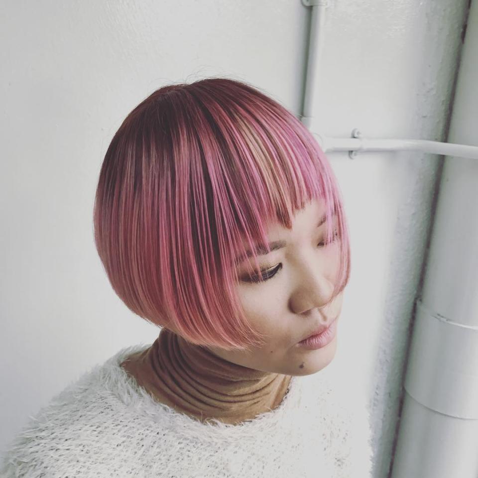 <em>Rose Pink by <a href="http://www.beautyundercover.sg/hair/evolve-salon-liang-court/" rel="nofollow noopener" target="_blank" data-ylk="slk:Evolve Salon @ Liang Court;elm:context_link;itc:0;sec:content-canvas" class="link ">Evolve Salon @ Liang Court</a></em>