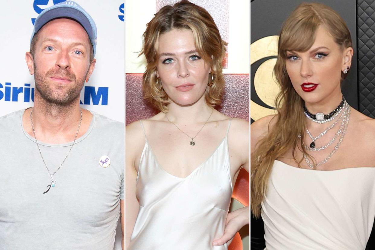 <p>Getty(3)</p> Chris Martin, Maggie Rogers, Taylor Swift