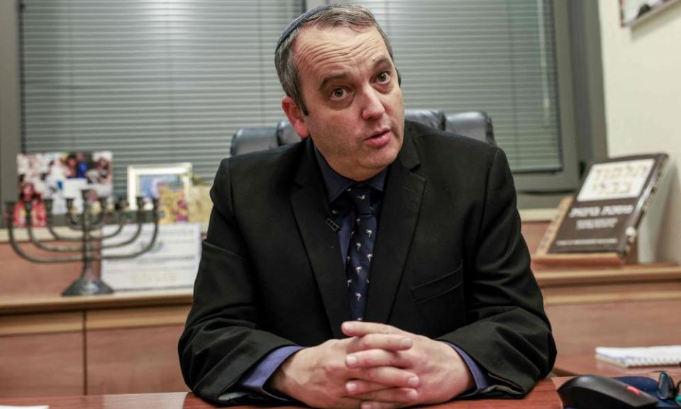 Kariv at his office in the Knesset in Jerusalem on 24 November 2021.