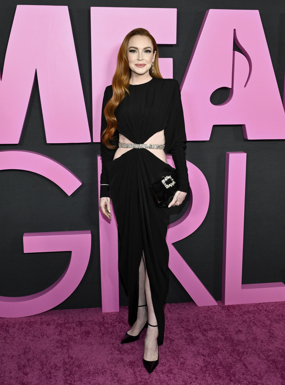 Lindsay Lohan attends the world premiere of "Mean Girls" at AMC Lincoln Square on Monday, Jan. 8, 2024, in New York. (Photo by Evan Agostini/Invision/AP)