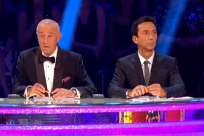 Bruno Tonioli on Strictly Come Dancing alongside fellow judge Len Goodman