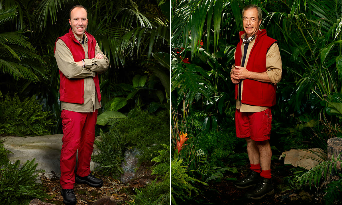 Matt Hancock and Nigel Farage appeared on I'm A Celebrity (ITV)