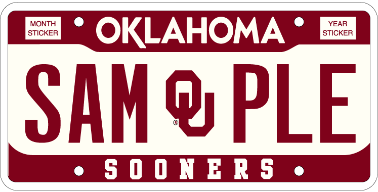 University of Oklahoma license plate: sold 10,628 in 2023 totaling $335,455. A portion of the fee for the OU specialty plate is designated to the university.