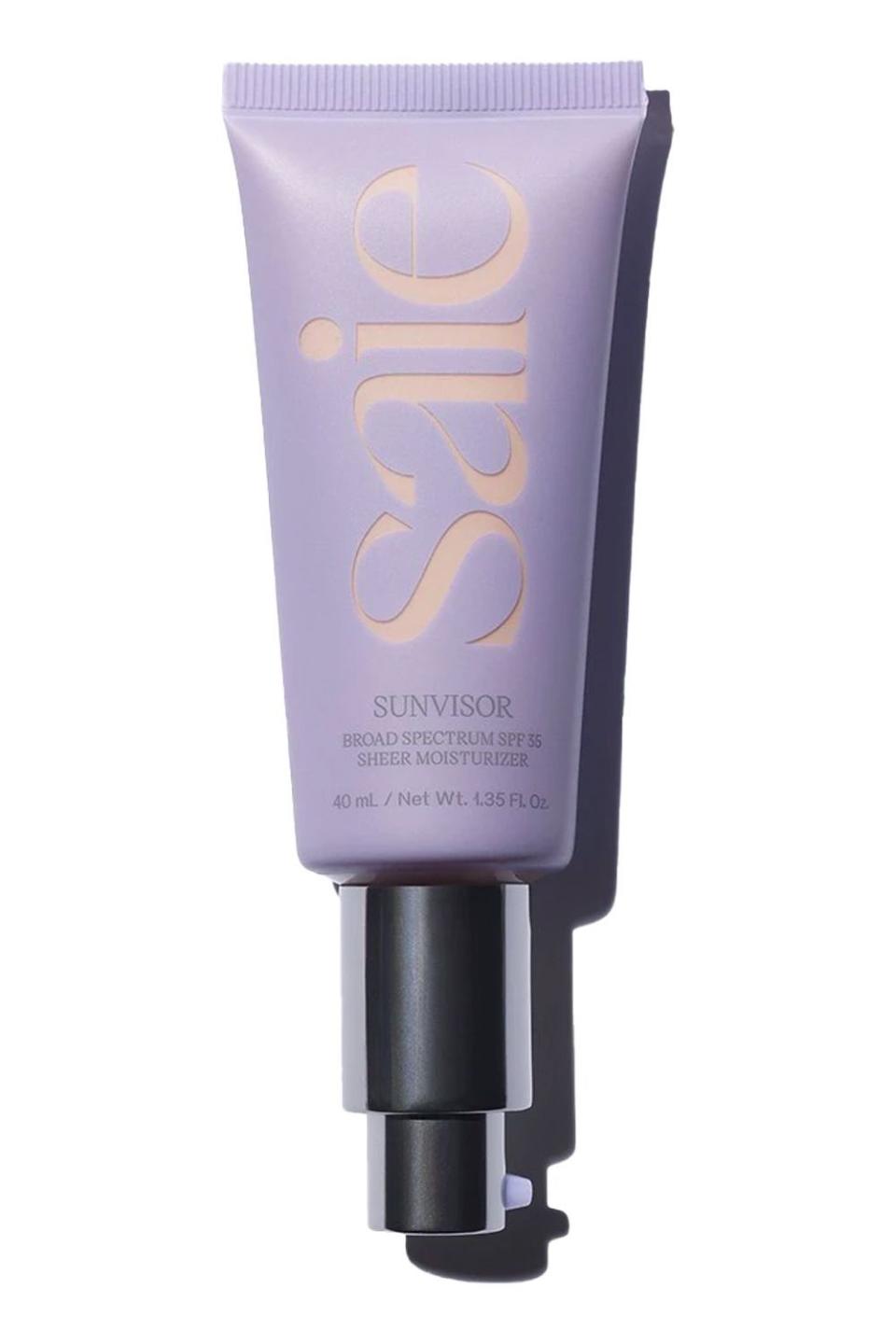 6) Saie Sunvisor Moisturizing Sunscreen SPF 35