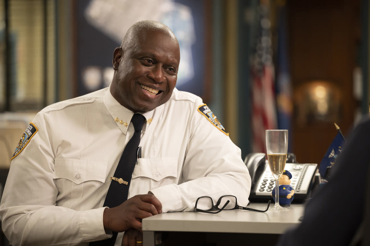 BROOKLYN NINE-NINE -- "The Last Day, Part 2" Episode 810 -- Pictured: Andre Braugher as Ray Holt -- (Photo by: John P. Fleenor/NBC/NBCU Photo Bank via Getty Images)<p>NBC/Getty Images</p>