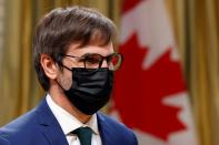 Steven Guilbeault is sworn in as the Environment and Climate Change during the presentation of Prime Minister Justin Trudeau's new cabinet at Rideau Hall in Ottawa