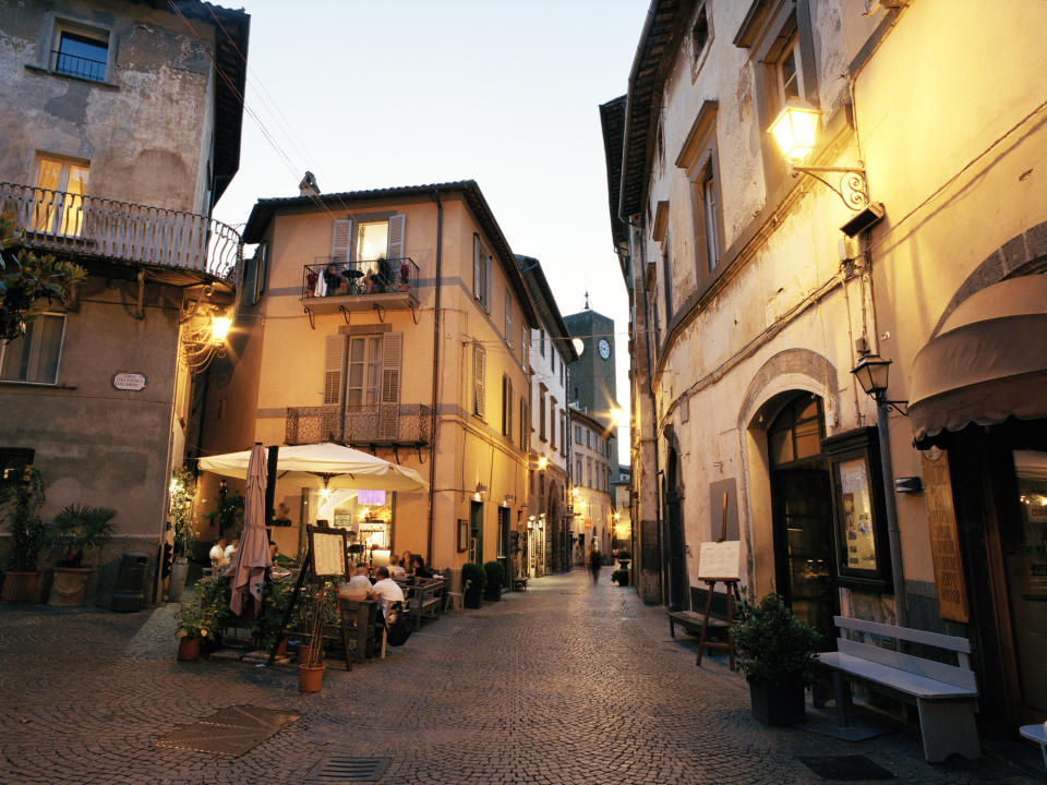 A quiet street in Orvieto.